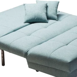 Klappbares Schlafsofa in Türkis Ejawan inkl. loser Kissen