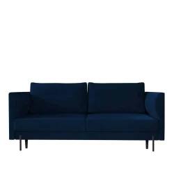Klappcouch in Dunkelblau Samt - Saturn