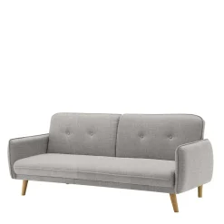 Klappcouch in Hellgrau Strukturstoff - Faye