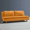 Klappcouch in Ocker mit Eiche - Lyra