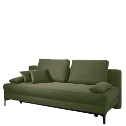 Klappcouch in Oliv Grün mit Federkern - Alcarizora