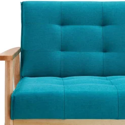 Klappcouch in Petrol & Eukalyptus Natur - Barne