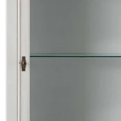 Klassische Vitrine in Antikweiß mit LED Licht - Annot