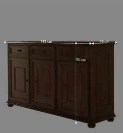 Klassisches Sideboard in Walnussfarben - Manicos