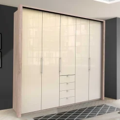 Kleiderschrank fürs Schlafzimmer in Creme - Rativian