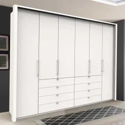 Kleiderschrank fürs Schlafzimmer mit Metallgriffen - Donpiave
