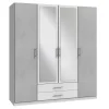 Kleiderschrank in Betonoptik Lichtgrau - Unesc