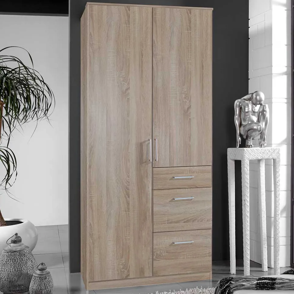 Kleiderschrank in Eiche Sägerau Holzoptik - Citerna