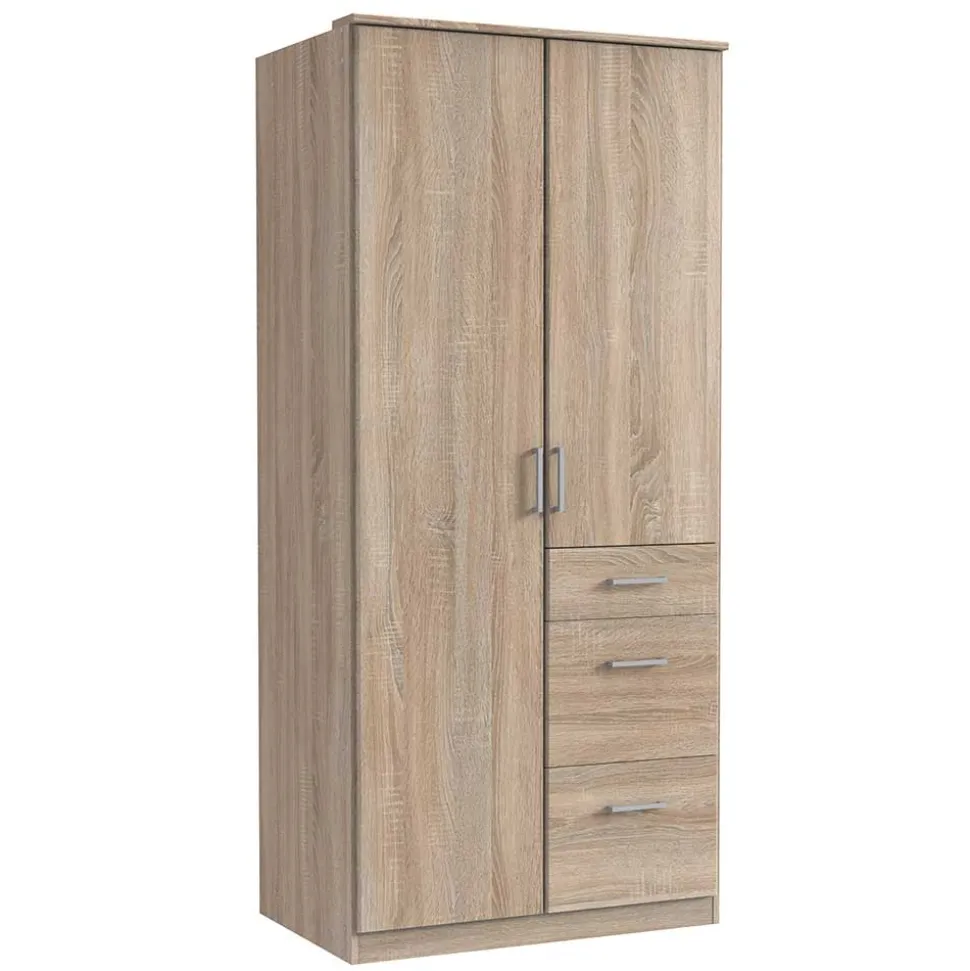 Kleiderschrank in Eiche Sägerau Holzoptik - Citerna