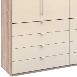 Kleiderschrank mit 12 Schubladen & 3 Falttüren - Rativian