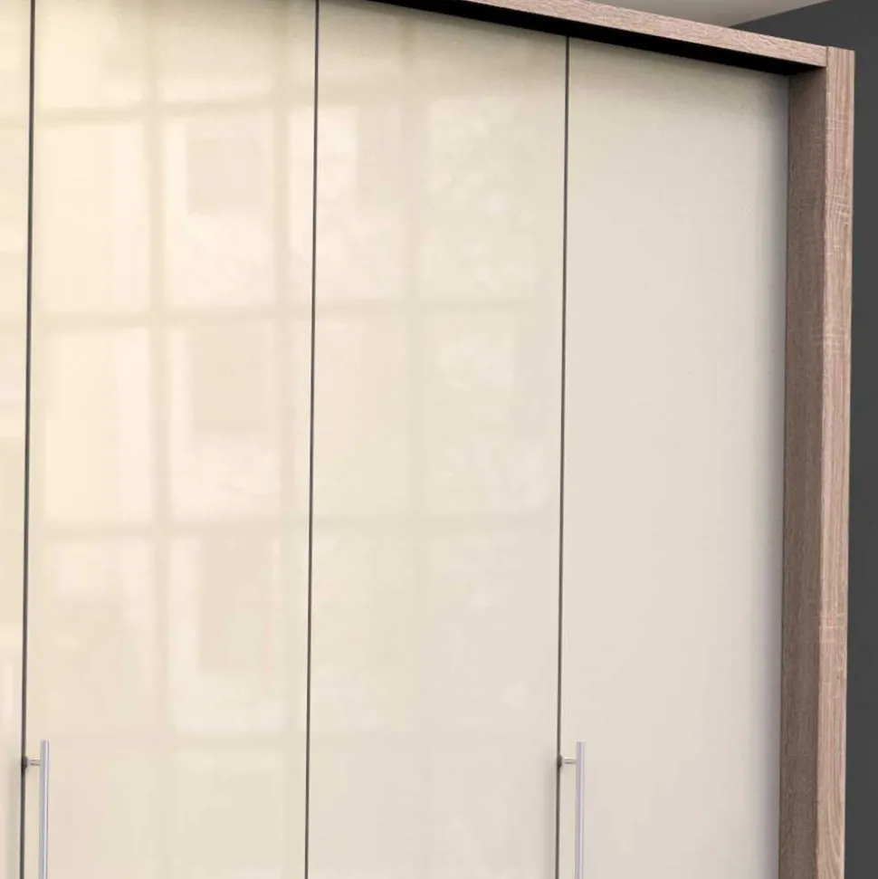 Kleiderschrank mit 12 Schubladen & 3 Falttüren - Rativian