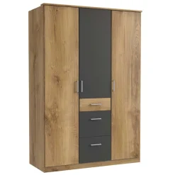 Kleiderschrank mit drei Schubladen & drei Türen - Leviza I