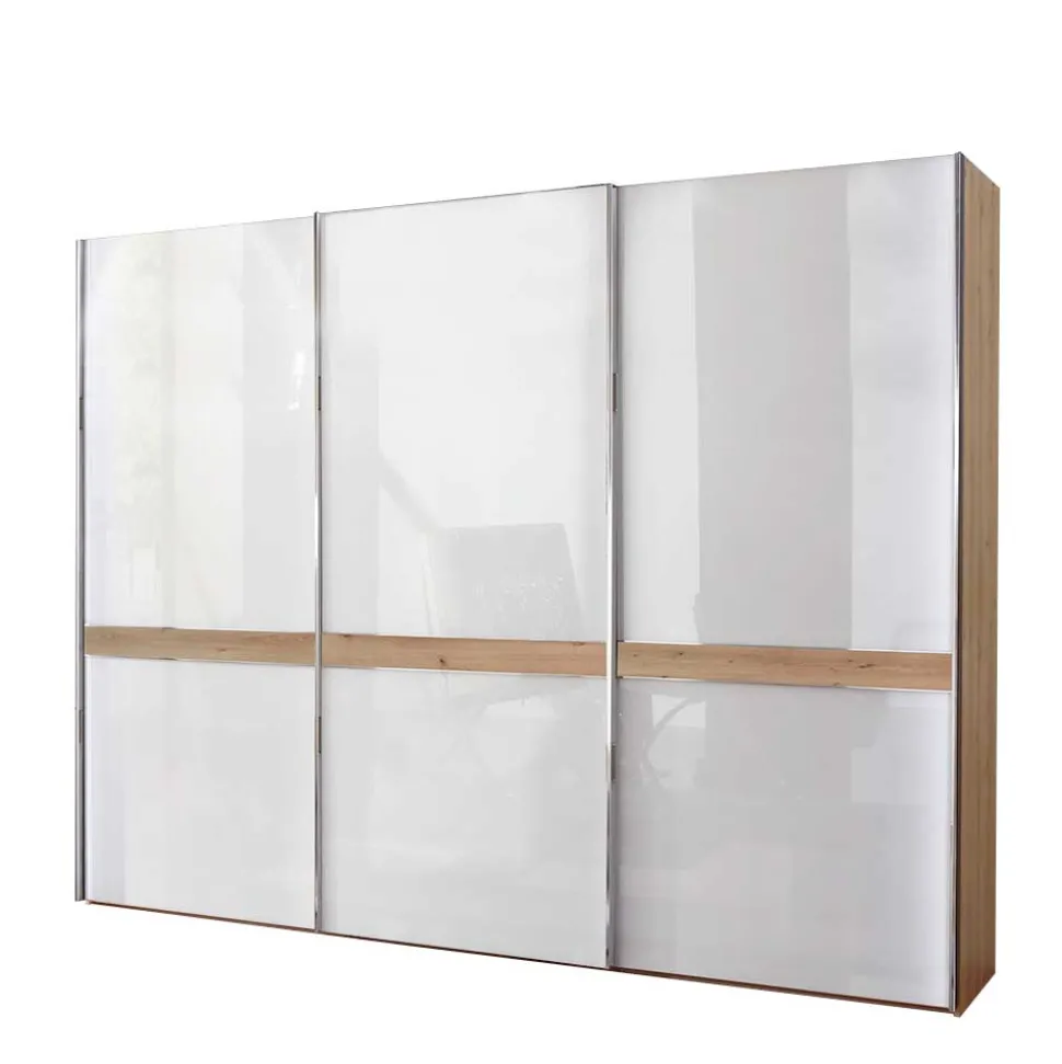 Kleiderschrank mit Schwebetüren in Weiß - Tessina