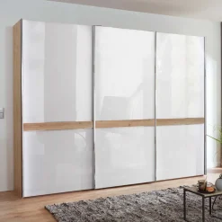 Kleiderschrank mit Schwebetüren in Weiß - Tessina