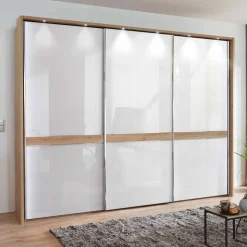 Kleiderschrank mit Schwebetüren in Weiß - Tessina