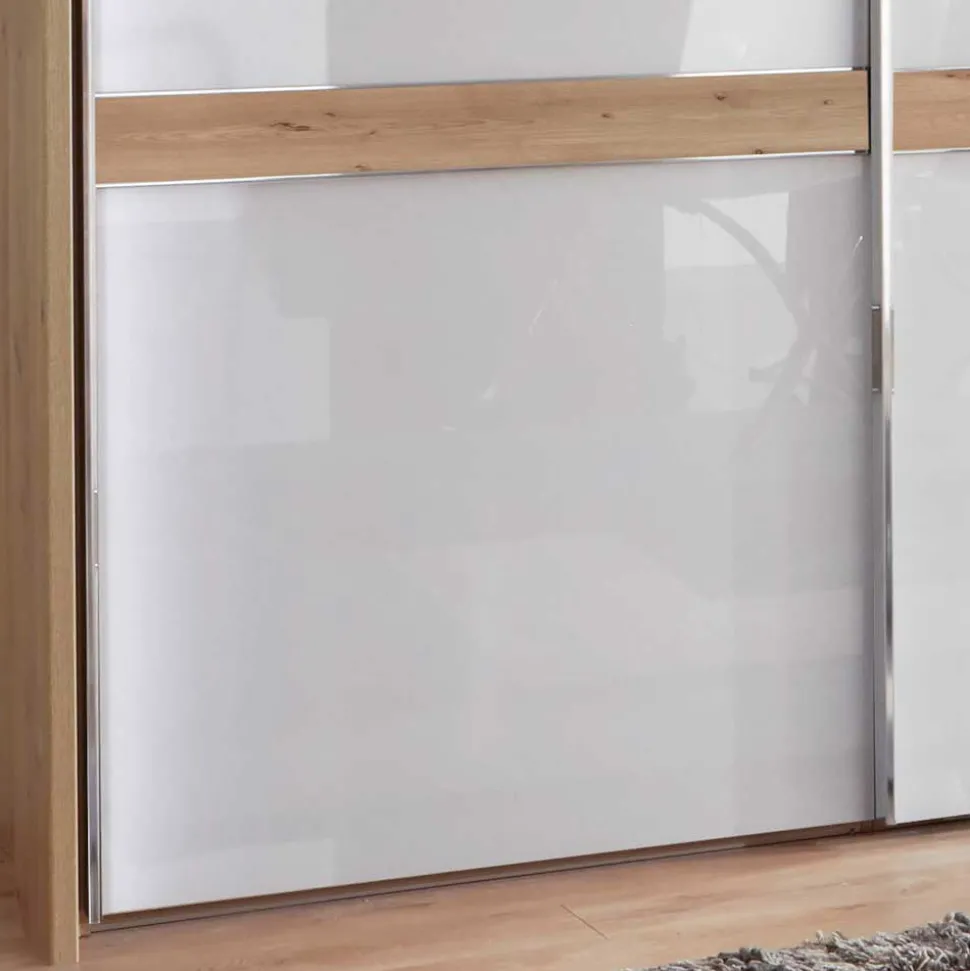 Kleiderschrank mit Schwebetüren in Weiß - Tessina
