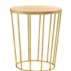 Kleiner Tisch in Eiche Bianco & Bronze - Leano