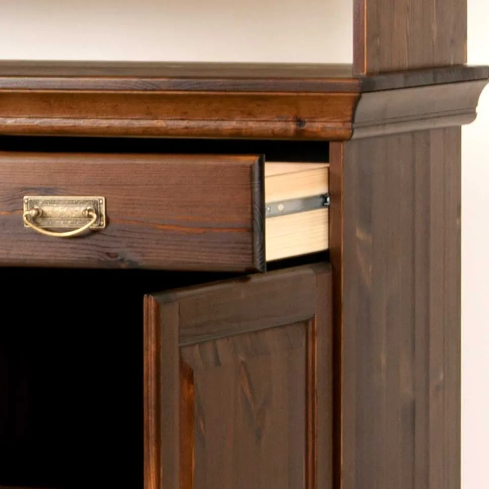 Kolonialstil Buffet in Kiefer dunkel - Jurcavs