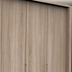 Kombi Kleiderschrank in Eiche sägerau Holzoptik - Zayun