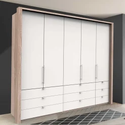 Kombi Schlafzimmerschrank mit neun Schubladen - Vaclyn