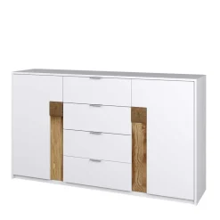 Kombi Sideboard in Weiß & Asteiche - Solvidda