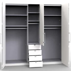 Kombi-Kleiderschrank 3 türig & 4 Schubladen - Vaclyn