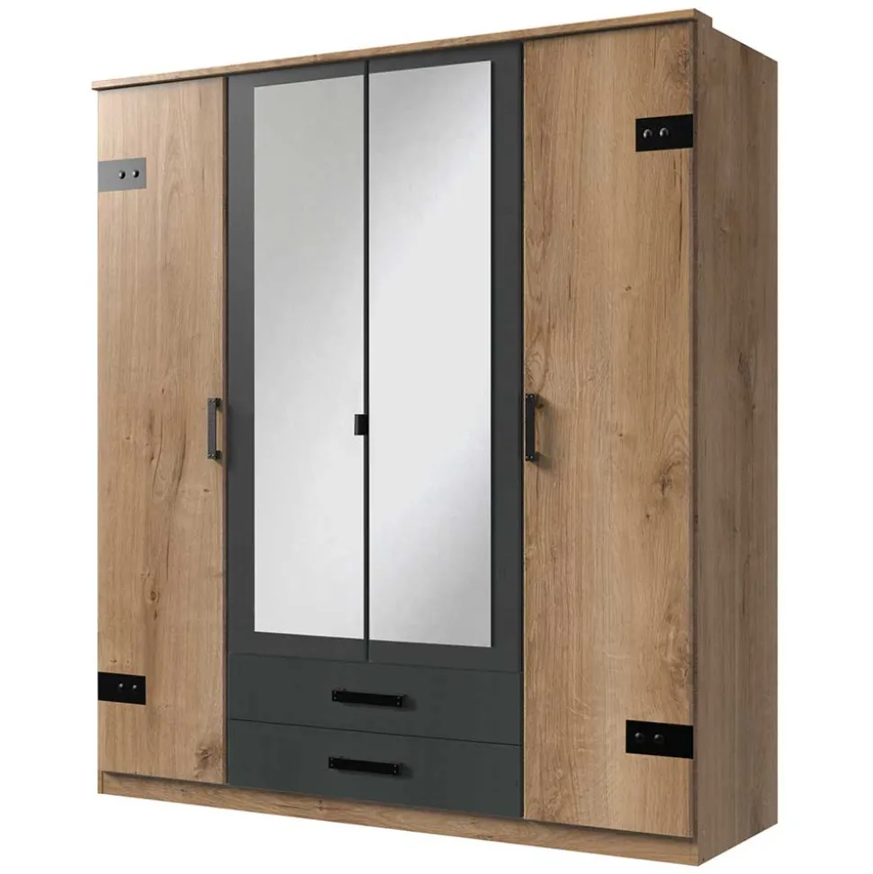 Kombi-Kleiderschrank in Plankeneiche Dekor - Corpus