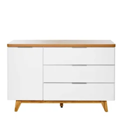 Kombi-Kommode in Weiß und Kerneiche - Xuana