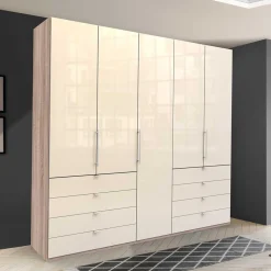 Kombi-Schlafzimmerschrank in Cremefarben - Rativian