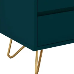 Kommode in Petrol mit kurzen Hairpin Legs - Clamps