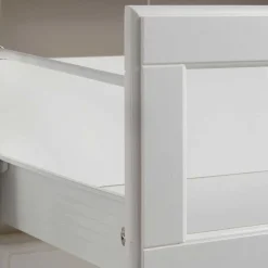 Kommode mit Glas in Weiß & Honig - Brasivon