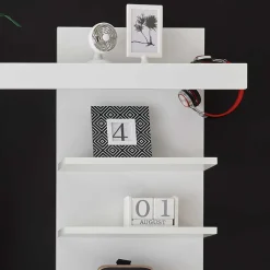 Kompakte TV Wand in Weiß Hochglanz Mextra mit Lowboard (zweiteilig)