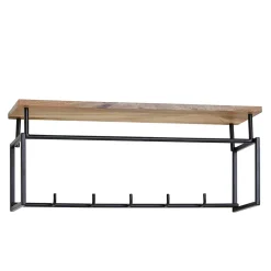 Kompakte Wandgarderobe mit Holz Hutboden - Burgossi