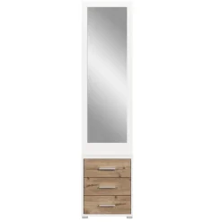 Kompaktgarderobe in Weiß mit Asteiche - Wakes