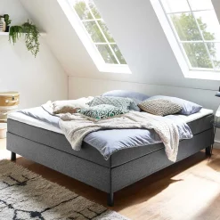 Komplettbett in Anthrazit für Dachzimmer - Condo