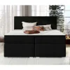 Komplettbett in Schwarzbraun Stoffbezug - Carbonaro