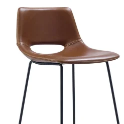Kultiger Barstuhl in Braun Schwarz - Ricinga (2er Set)