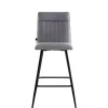 Kunstleder Barstühle in Grau - Eleganto (2er Set)