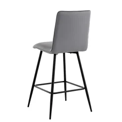 Kunstleder Barstühle in Grau - Eleganto (2er Set)