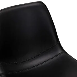 Kunstleder Barstuhl in Schwarz - Bennetto (2er Set)