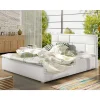 Kunstleder Doppelbett in Weiß - Vagos
