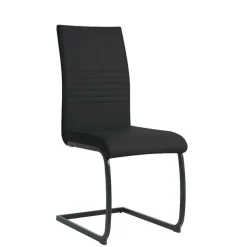 Kunstleder Freischwinger in Schwarz - Pencras (2er Set)