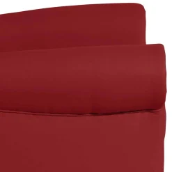Kunstleder Ohrensessel in Rot mit Buche - Lefona