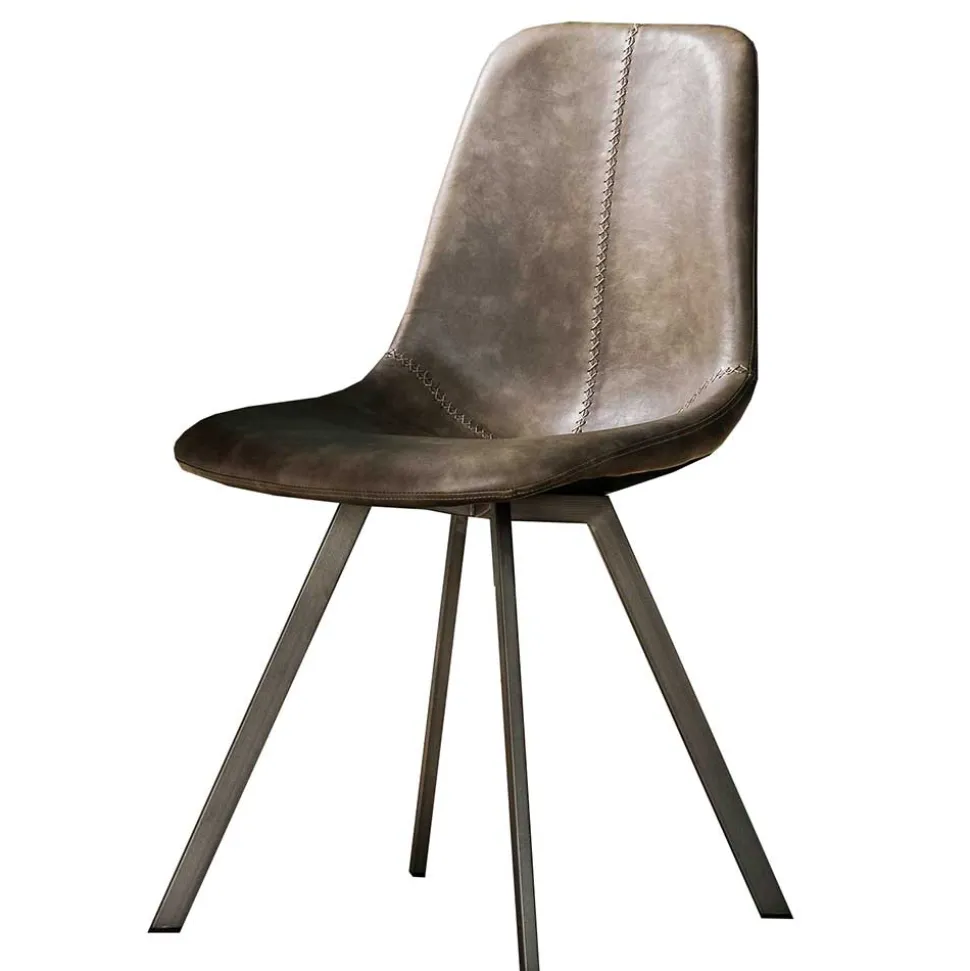 Kunstleder Schalenstühle in Taupe - Winary (4er Set)