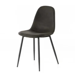 Kunstleder Schalenstuhl in Anthrazit - Mocart (4er Set)