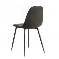 Kunstleder Schalenstuhl in Anthrazit - Mocart (4er Set)