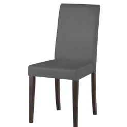 Kunstleder Stühle in Grau mit Wenge - Burina (2er Set)