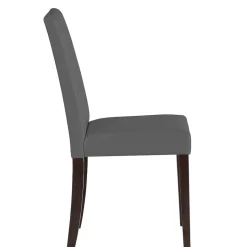 Kunstleder Stühle in Grau mit Wenge - Burina (2er Set)