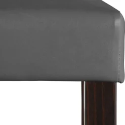 Kunstleder Stühle in Grau mit Wenge - Burina (2er Set)