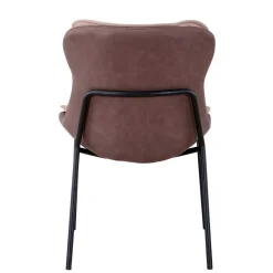 Kunstleder Stuhl in Beige und Hellbraun - Buhama